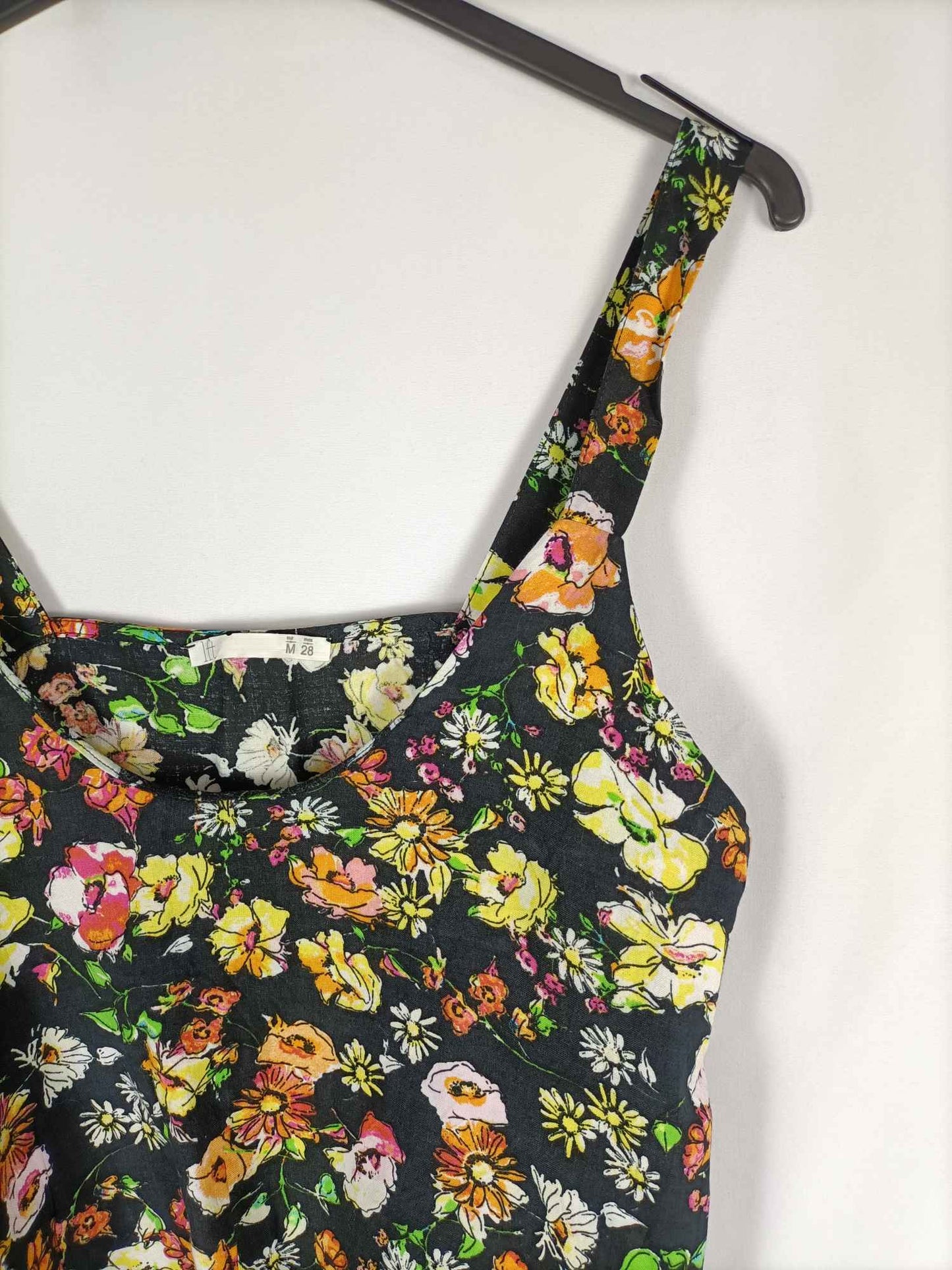 LEFTIES.Top negro flores T.m