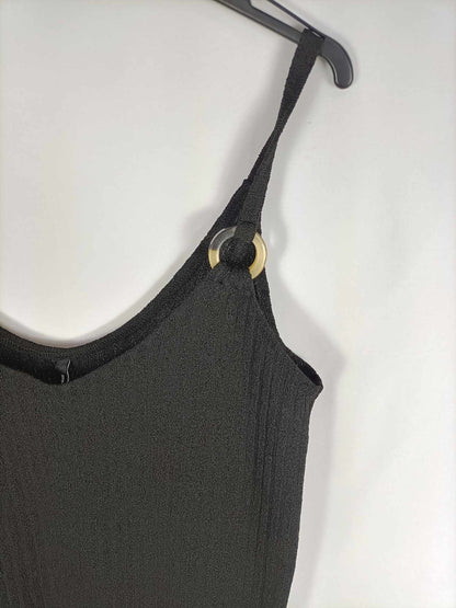 STRADIVARIUS.Top negro fluido T.s