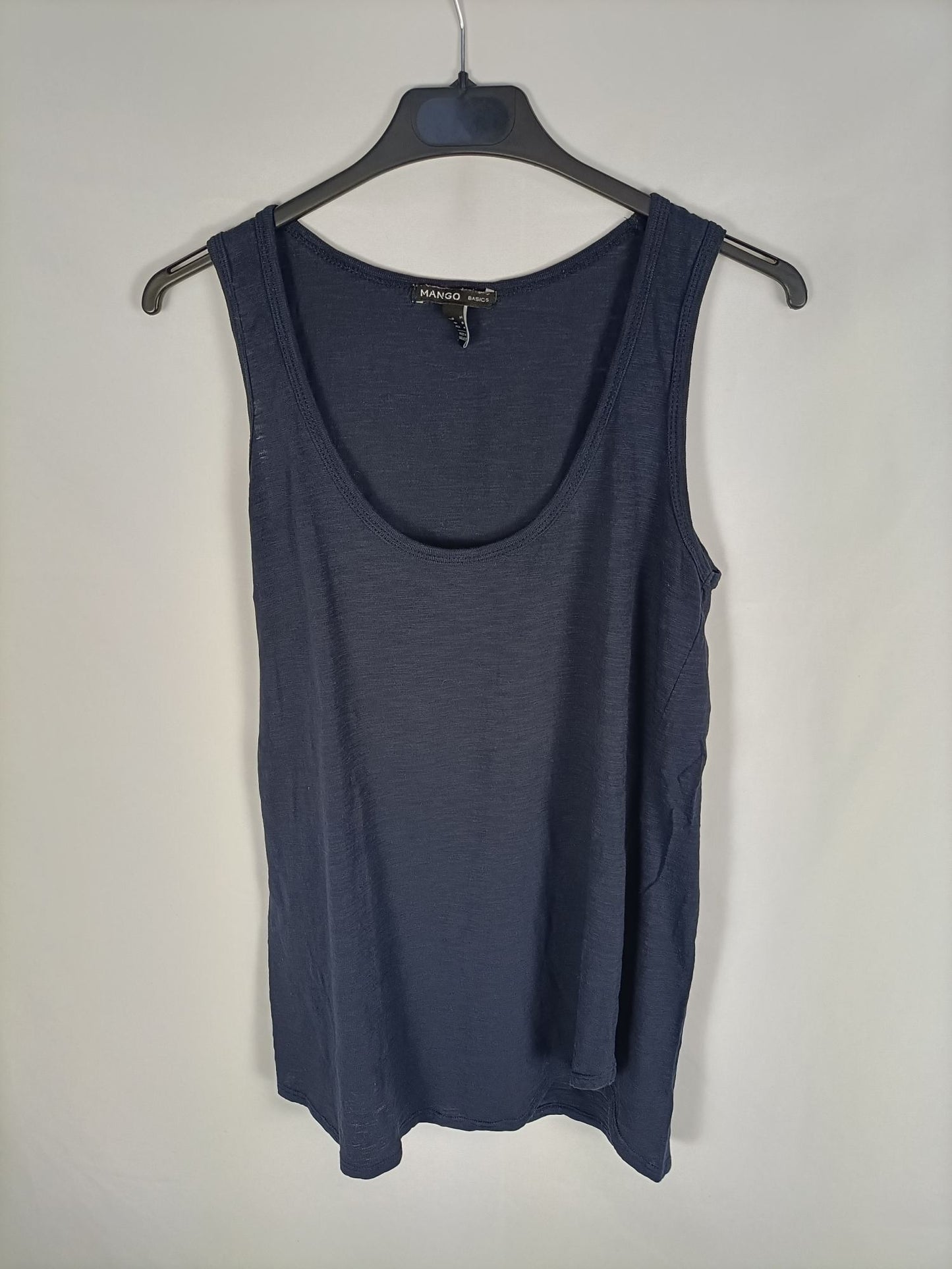 MANGO.Camiseta azul marino T.m