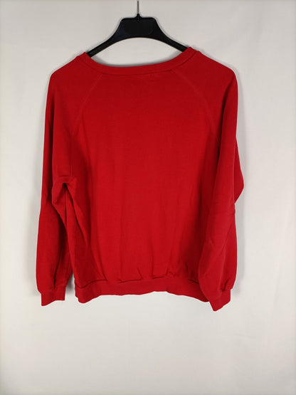 PULL&BEAR.Sudadera roja fina T.m