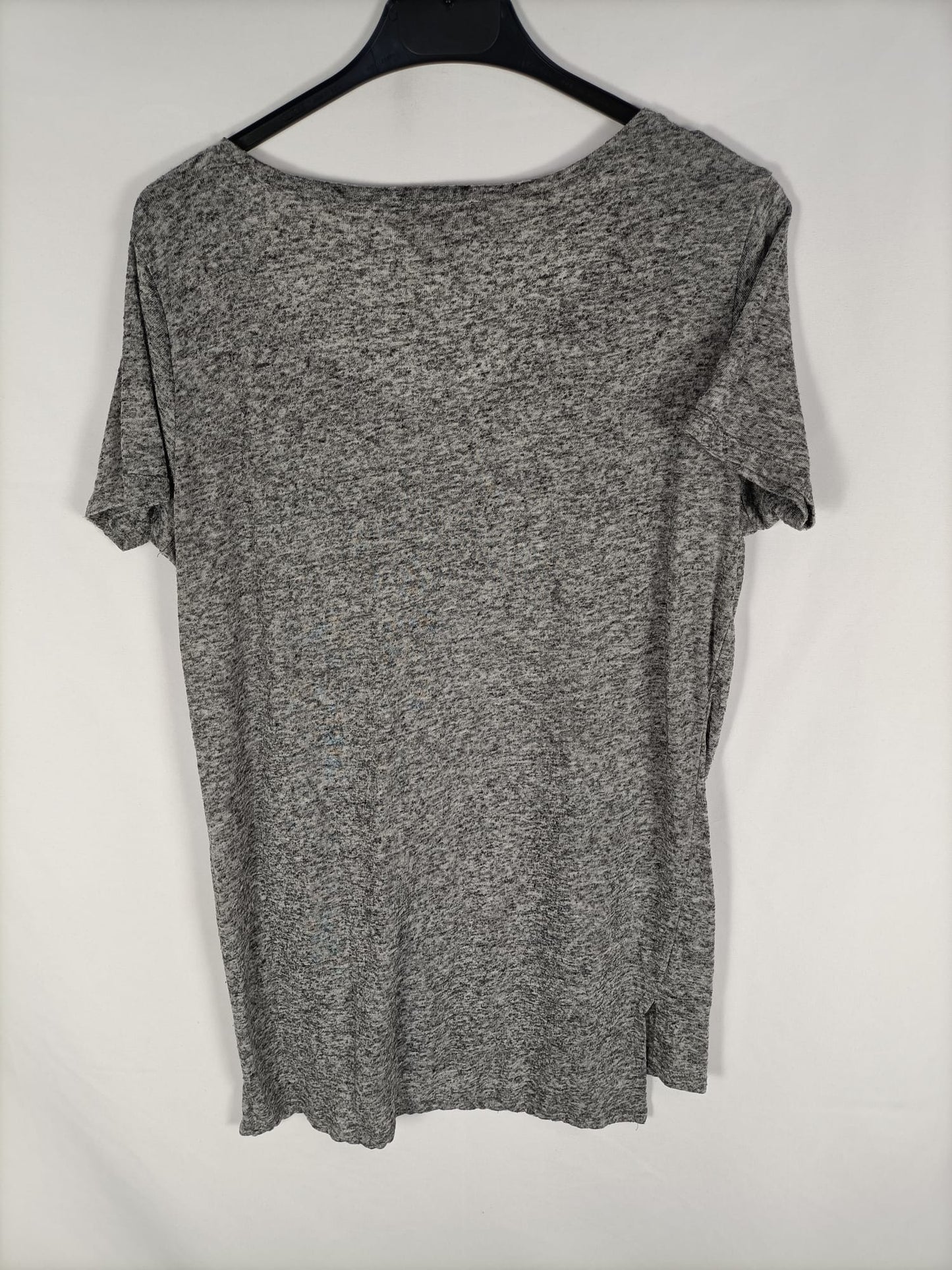 PRIMARK.Camiseta larga gris claro T.s