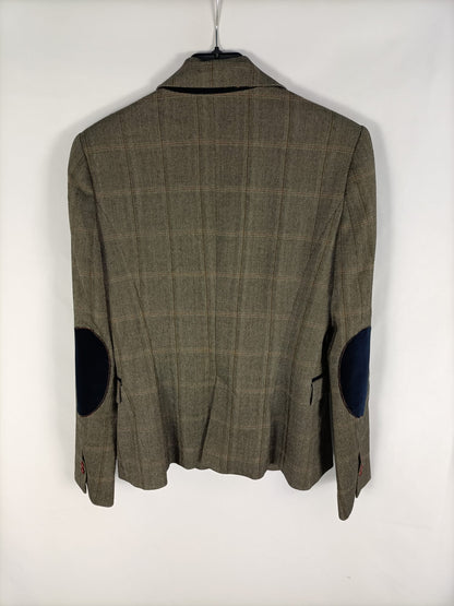 ZARA.Blazer espiga cuadros T.m