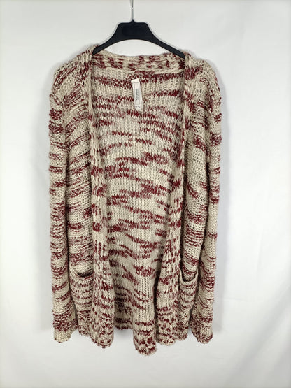 PULL&BEAR.Cárdigan beige T.m