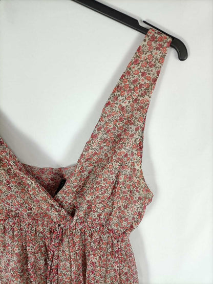 NAFNAF.Top beige flores cruzado T.38