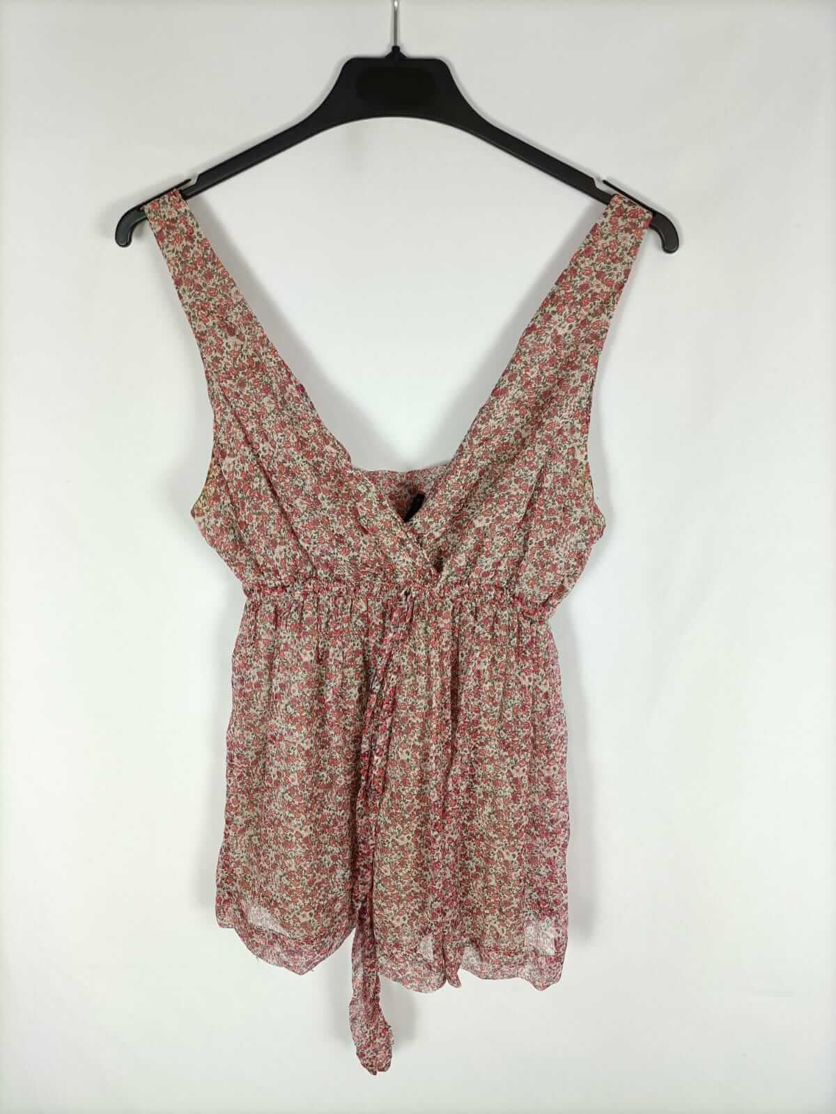 NAFNAF.Top beige flores cruzado T.38