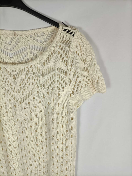 OTRAS.Top punto troquelado beige TU (m)