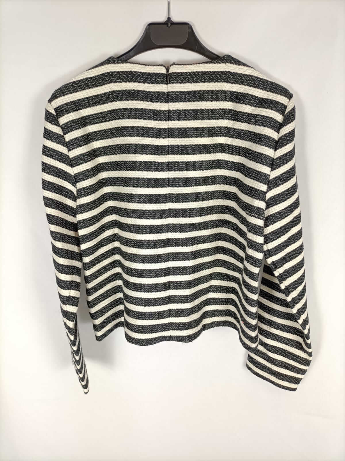 ZARA.Top rayas negro y beige T.m
