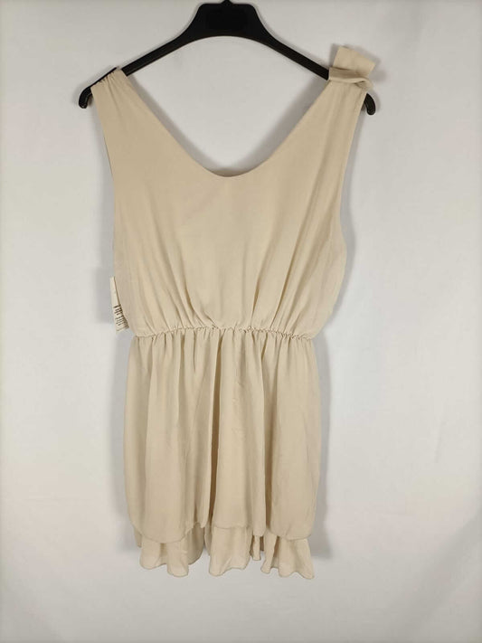 OTRAS.Vestido beige fluido TU (m)
