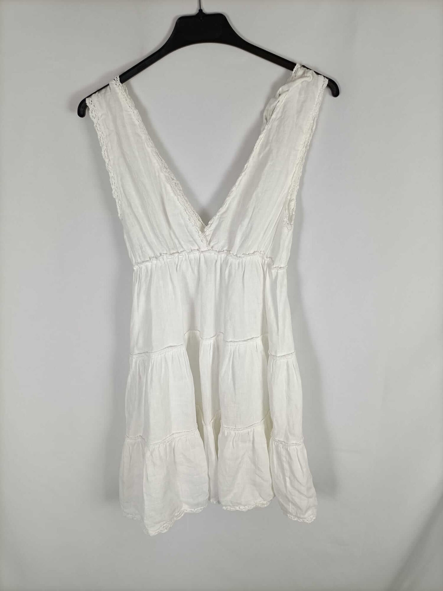 OTRAS.Vestido corto blanco T.m