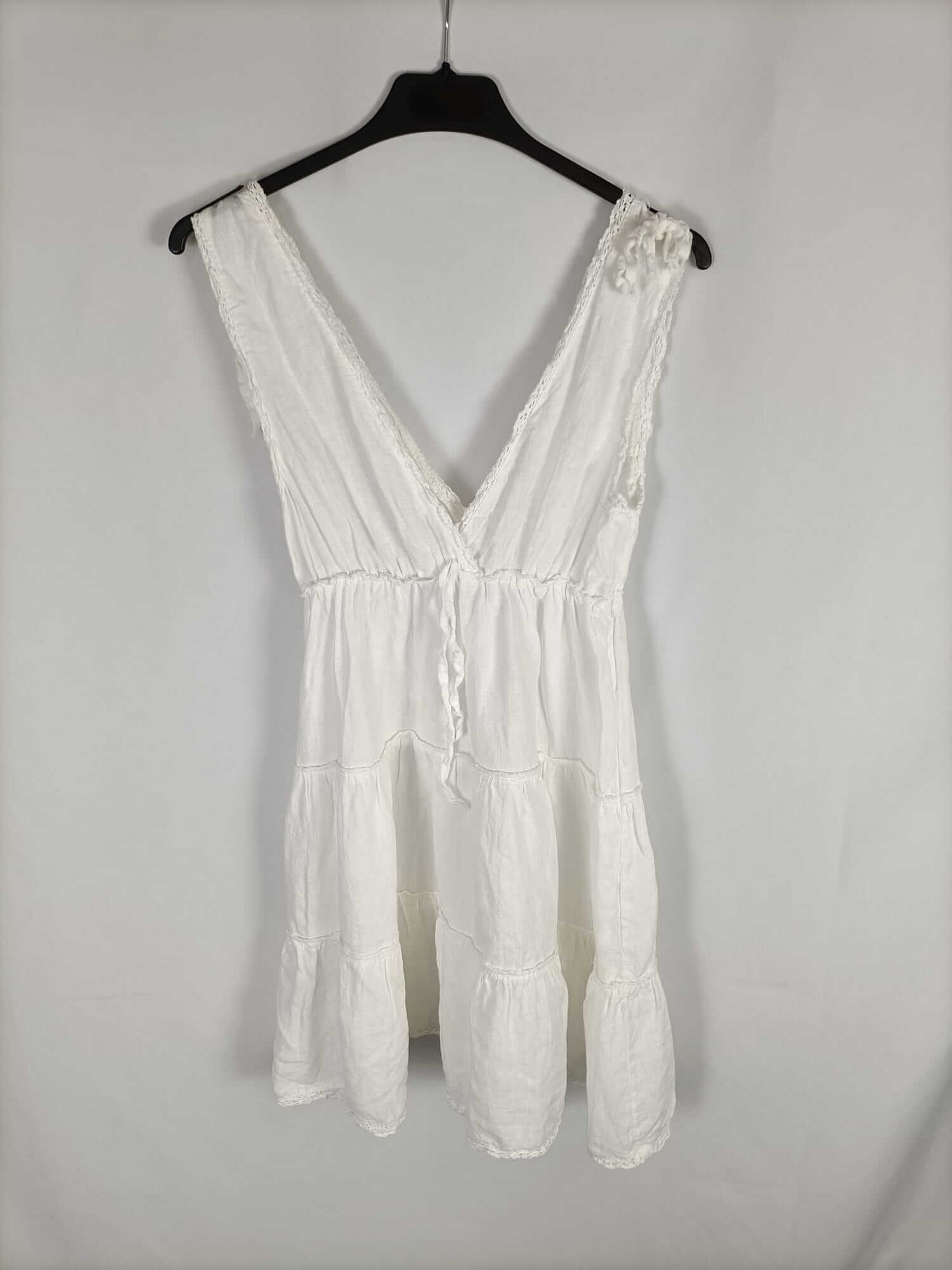 OTRAS.Vestido corto blanco T.m