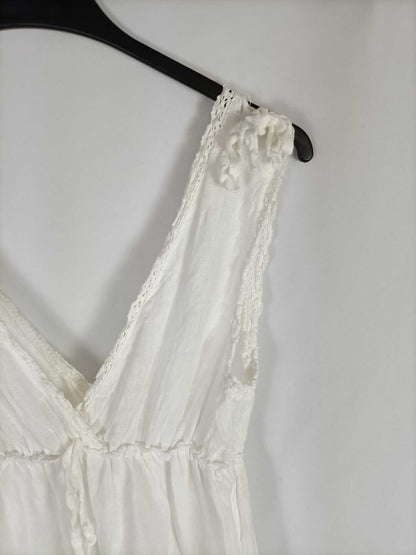 OTRAS.Vestido corto blanco T.m