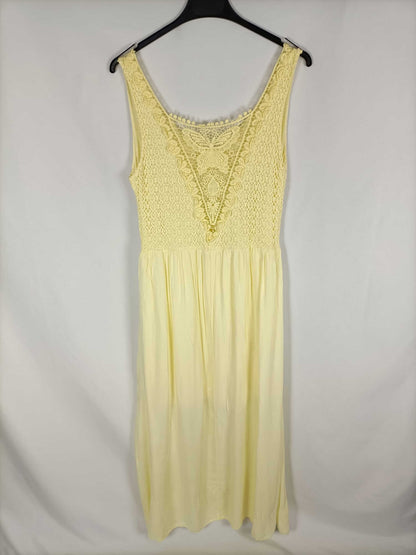 OTRAS.Vestido largo amarillo TU (m)