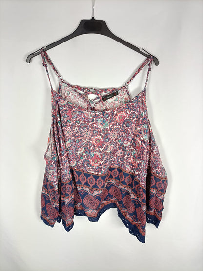 BERSHKA.Top estampado amebas T.m