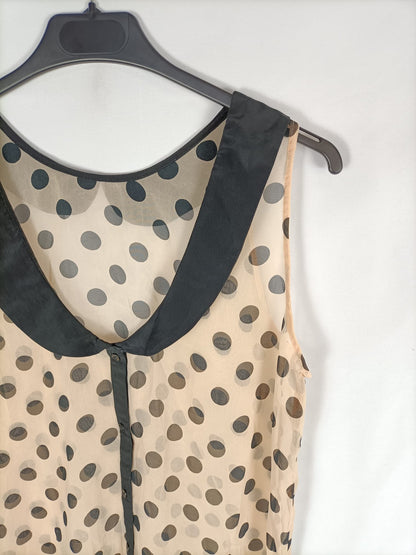 PULL&BEAR.Blusa color maquillaje lunares T.m