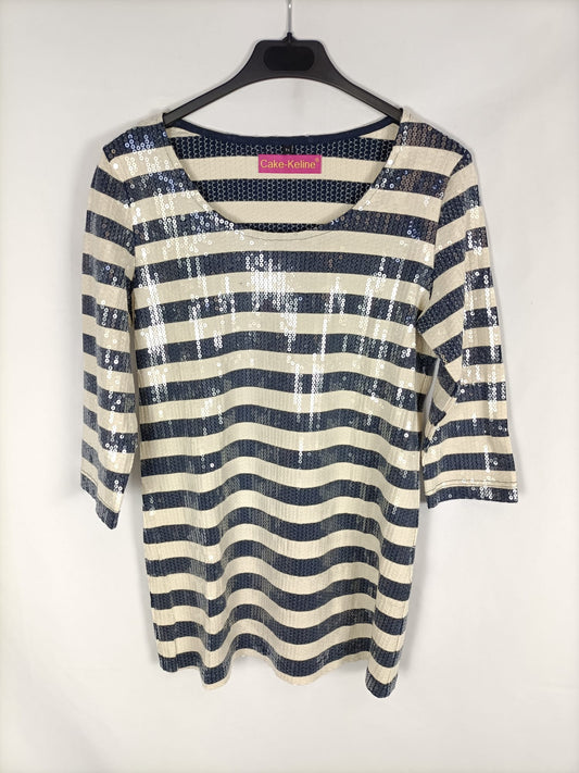 CAKE KELINE.Vestido corto lentejuelas TU