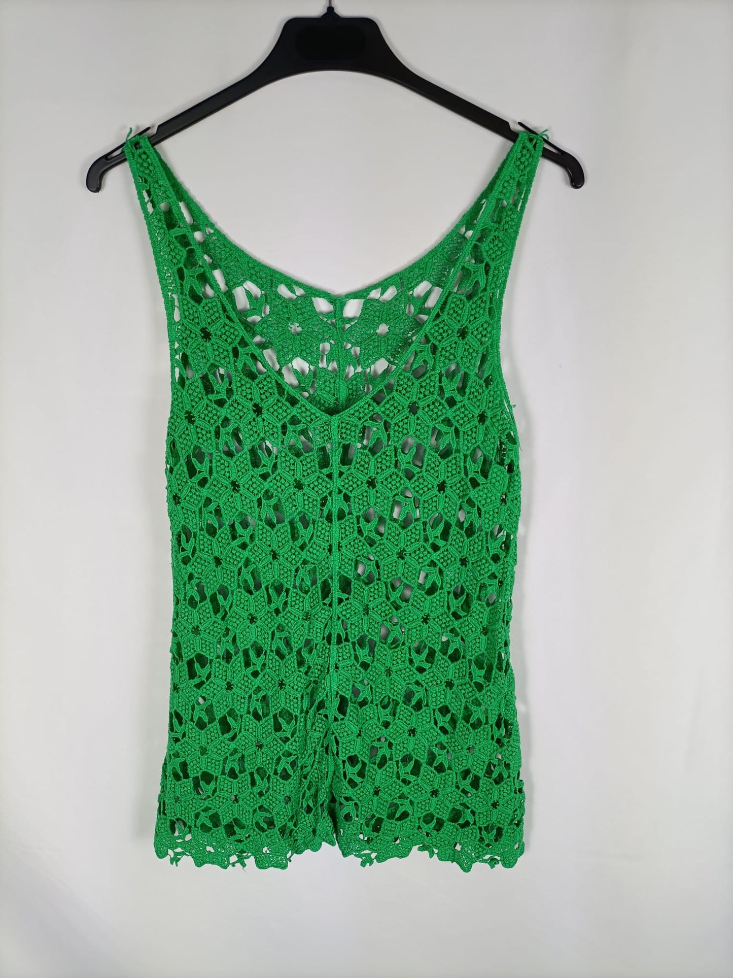 OTRAS.Vestido croché verde Ts./m