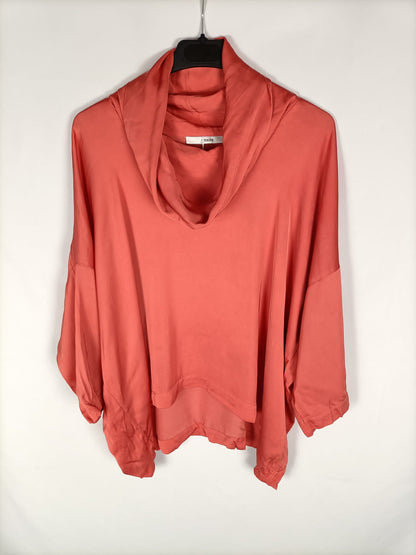 UTERQÜE. Blusa fluida coral T.m