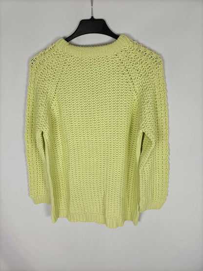 ZARA.Jersey punto amarillo ochos T.L