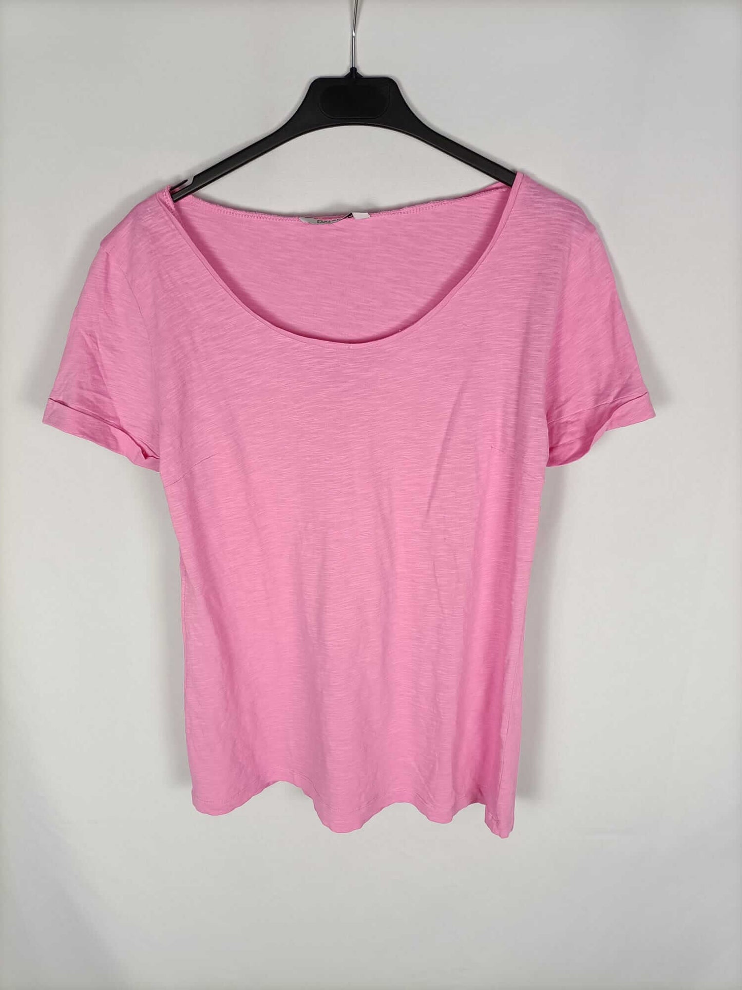 PULL&BEAR.Camiseta básica rosa T.L