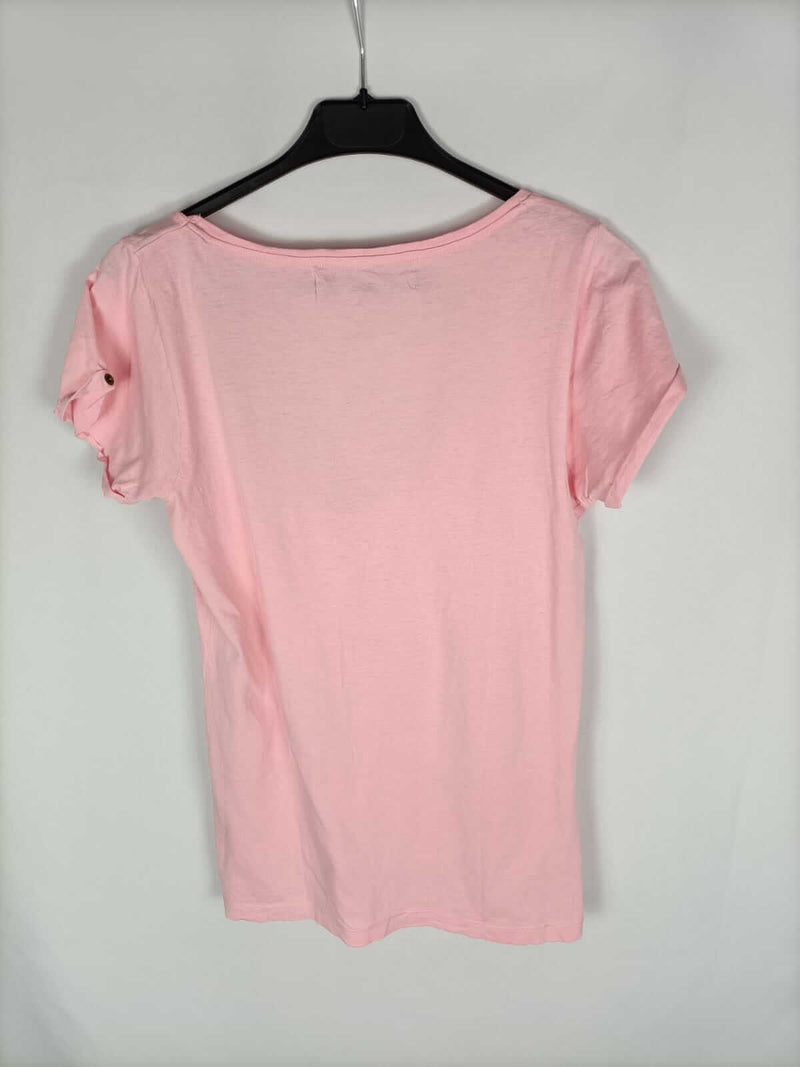 SFERA.Camiseta básica rosa palo T.L