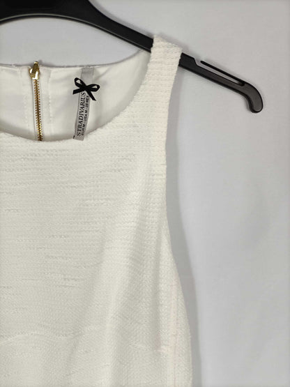 STRADIVARIUS.Vestido blanco roto T.m