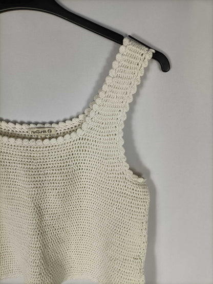 NATURA. Beige Ts knit top