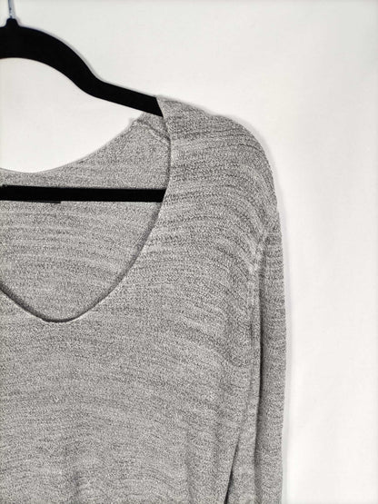 ZARA. Jersey gris punto T.s