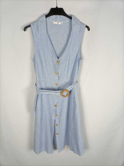 MANGO. Vestido rayas azules T.xs