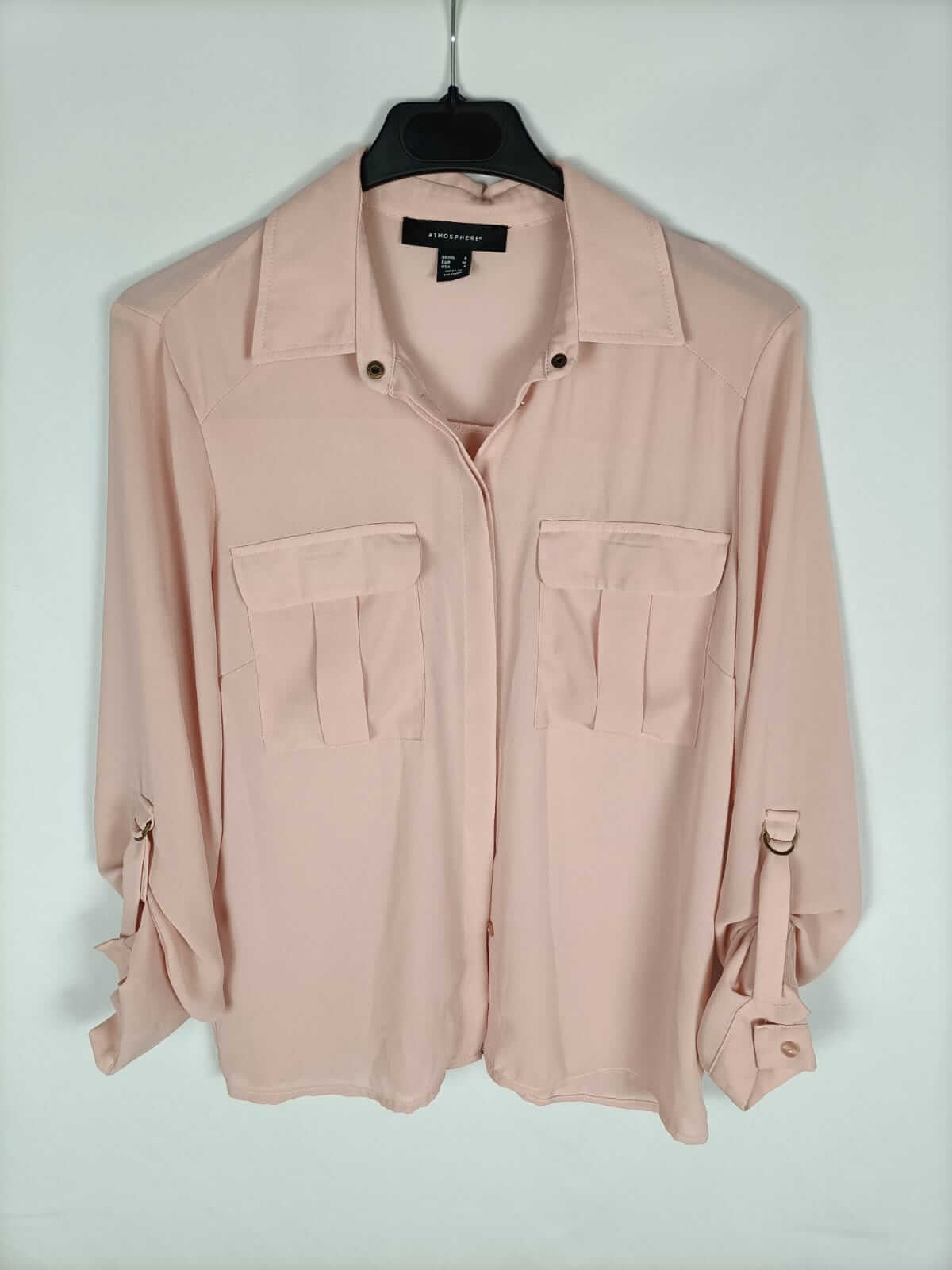 PRIMARK.Blusa rosa abotonada T.36