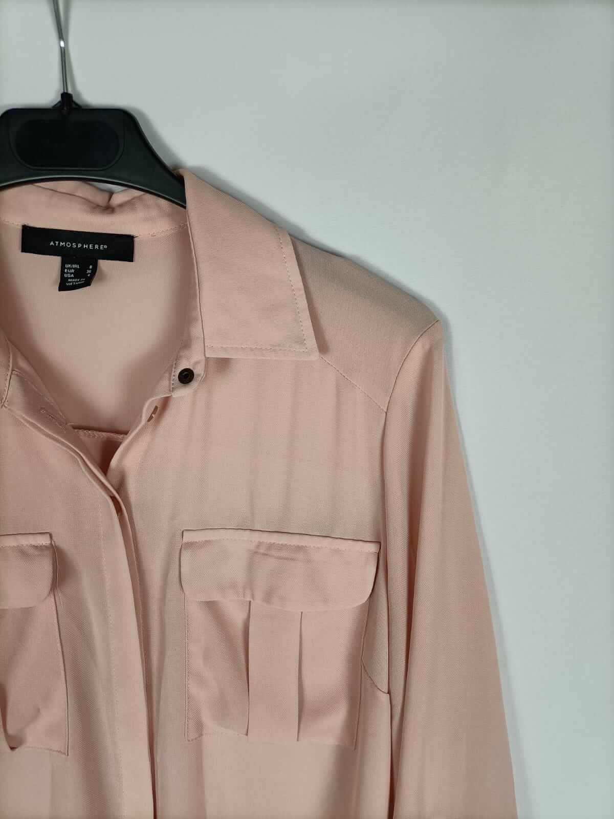 PRIMARK.Blusa rosa abotonada T.36