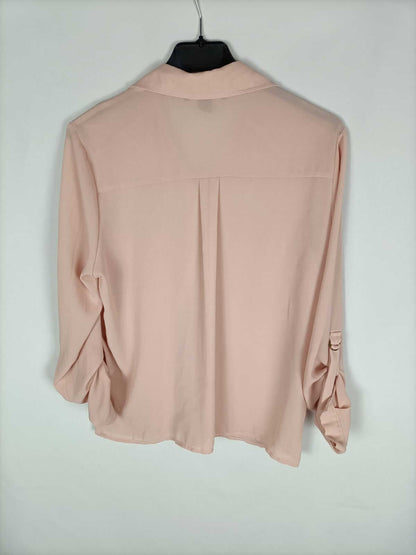 PRIMARK.Blusa rosa abotonada T.36