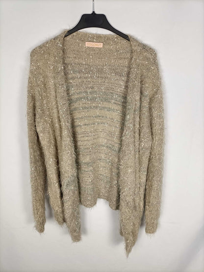 COCONUT.Cárdigan jaspeado pelito TU