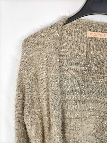 COCONUT.Cárdigan jaspeado pelito TU