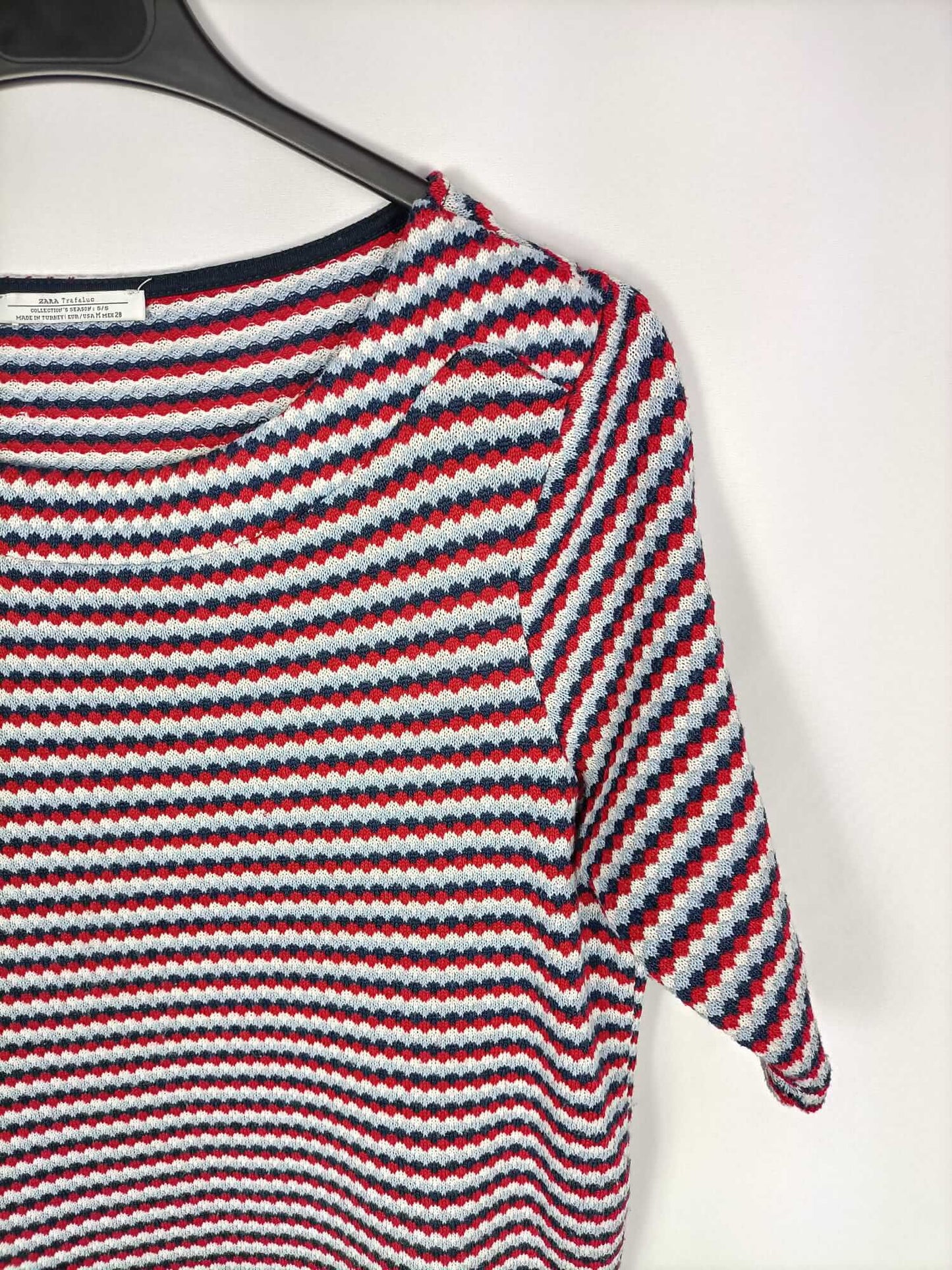 ZARA.Top punto rayas T.m
