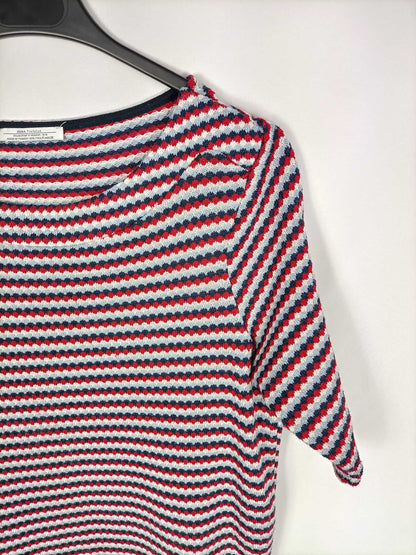 ZARA.Top punto rayas T.m