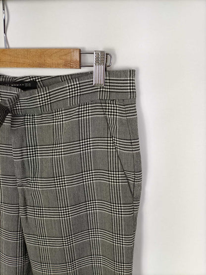 ZARA.Pantalones cuadros T.34