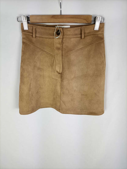 PULL&BEAR.Falda corta antelina T.xs