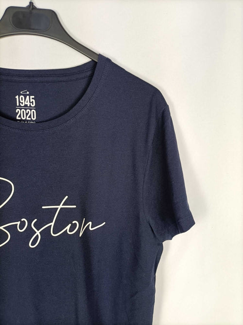 BOSTON.Camiseta azul clásica "Boston" T.L