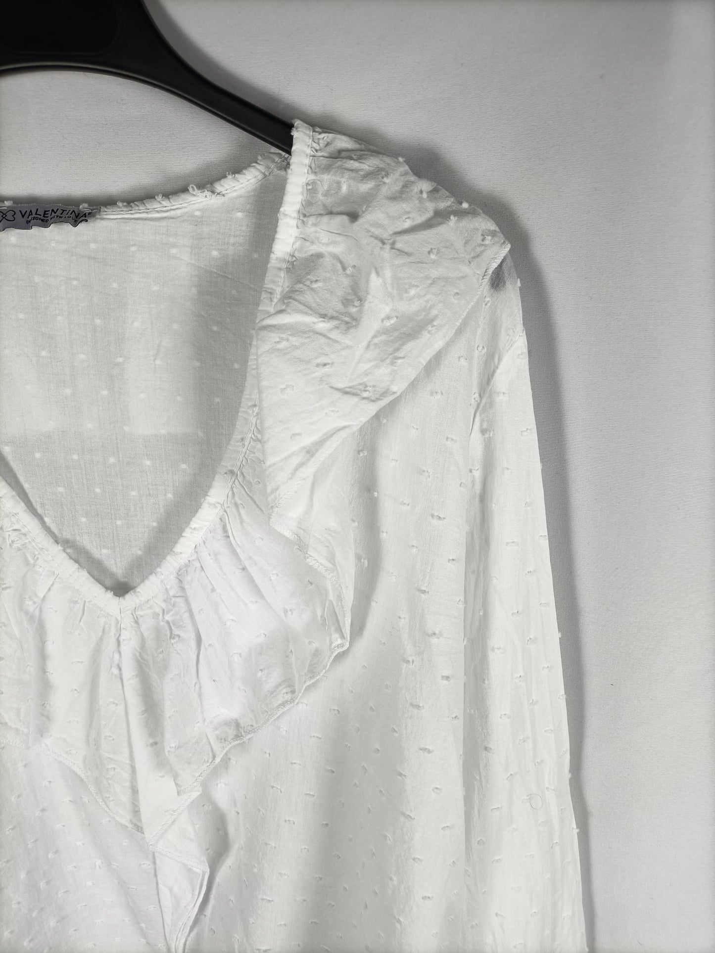 VALENTINA. Blusa plumeti T.4xl