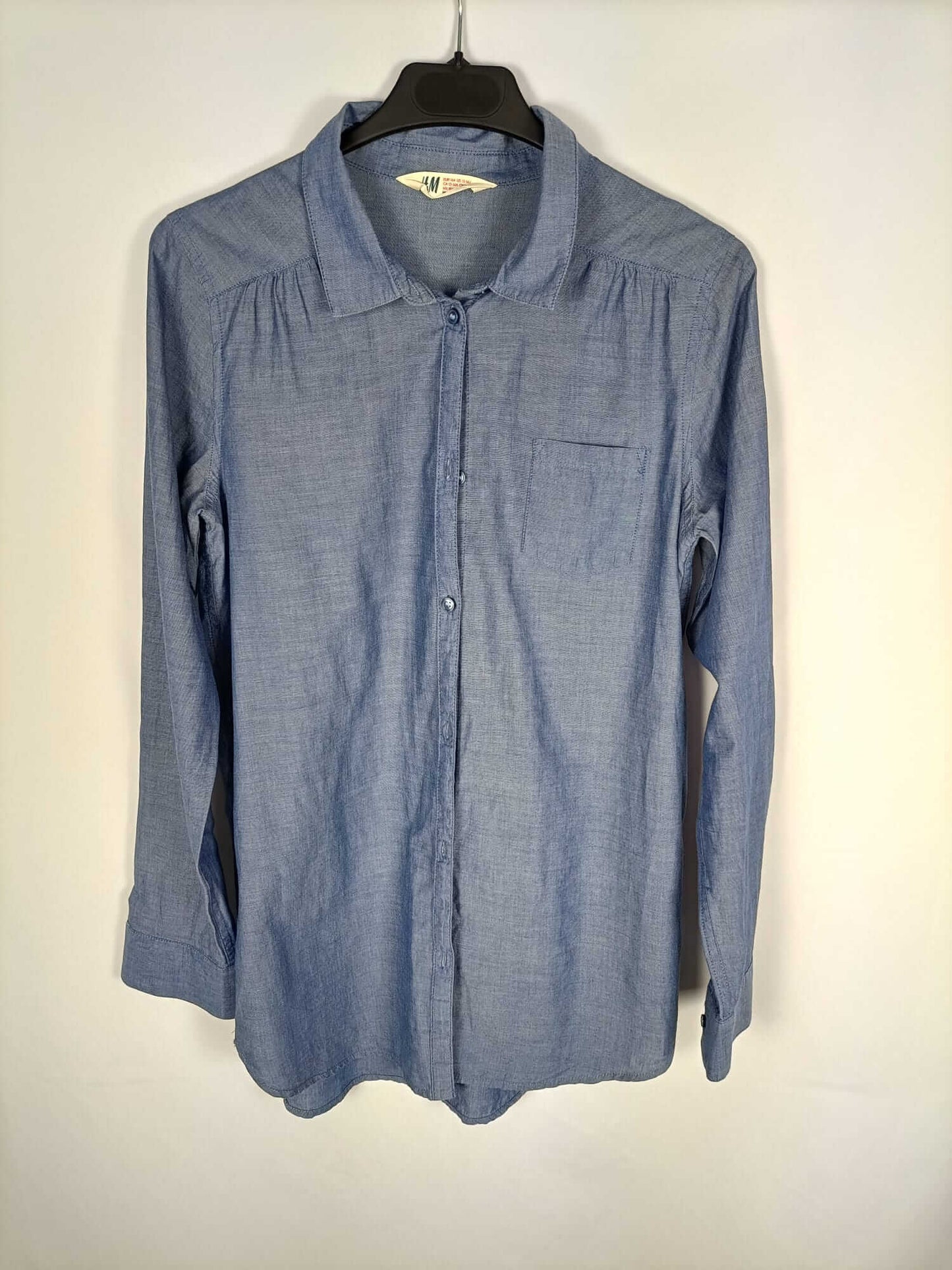 H&M.Camisa azul fluida T.M/L