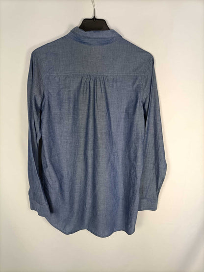 H&M.Camisa azul fluida T.M/L