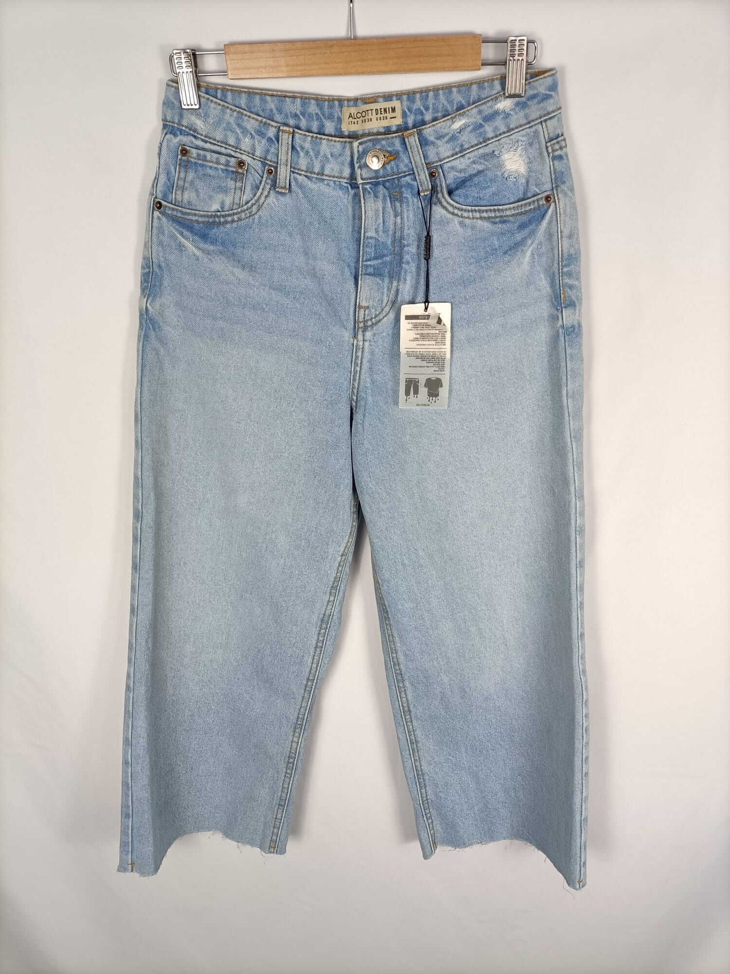 ALCOT.Pantalones denim culotte T.38