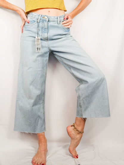 ALCOT.Pantalones denim culotte T.38