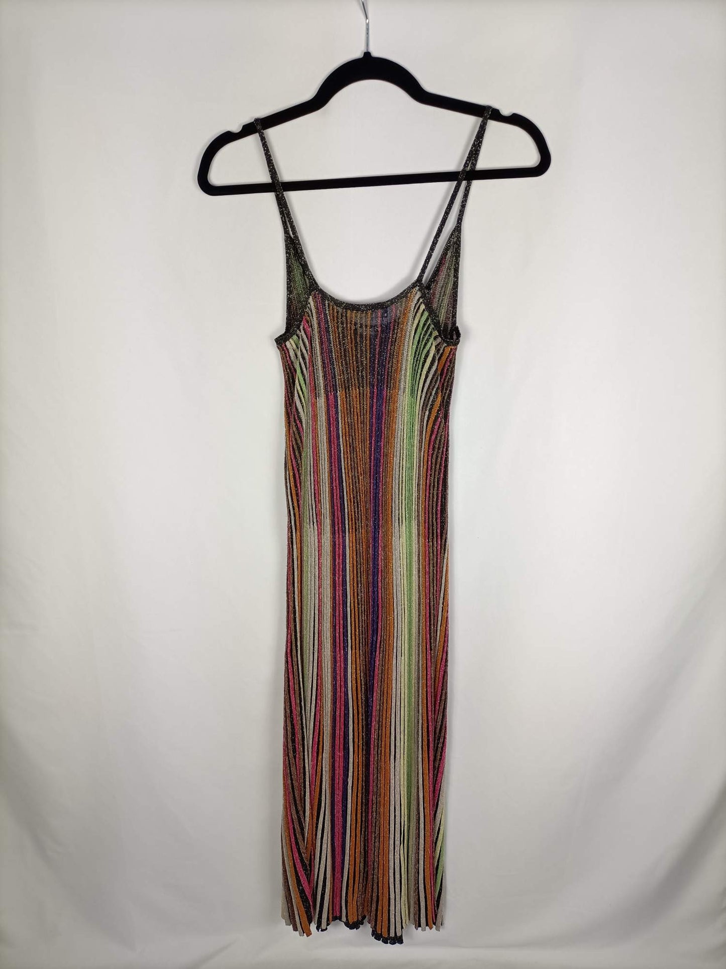 ZARA. Vestido midi multicolor T.s