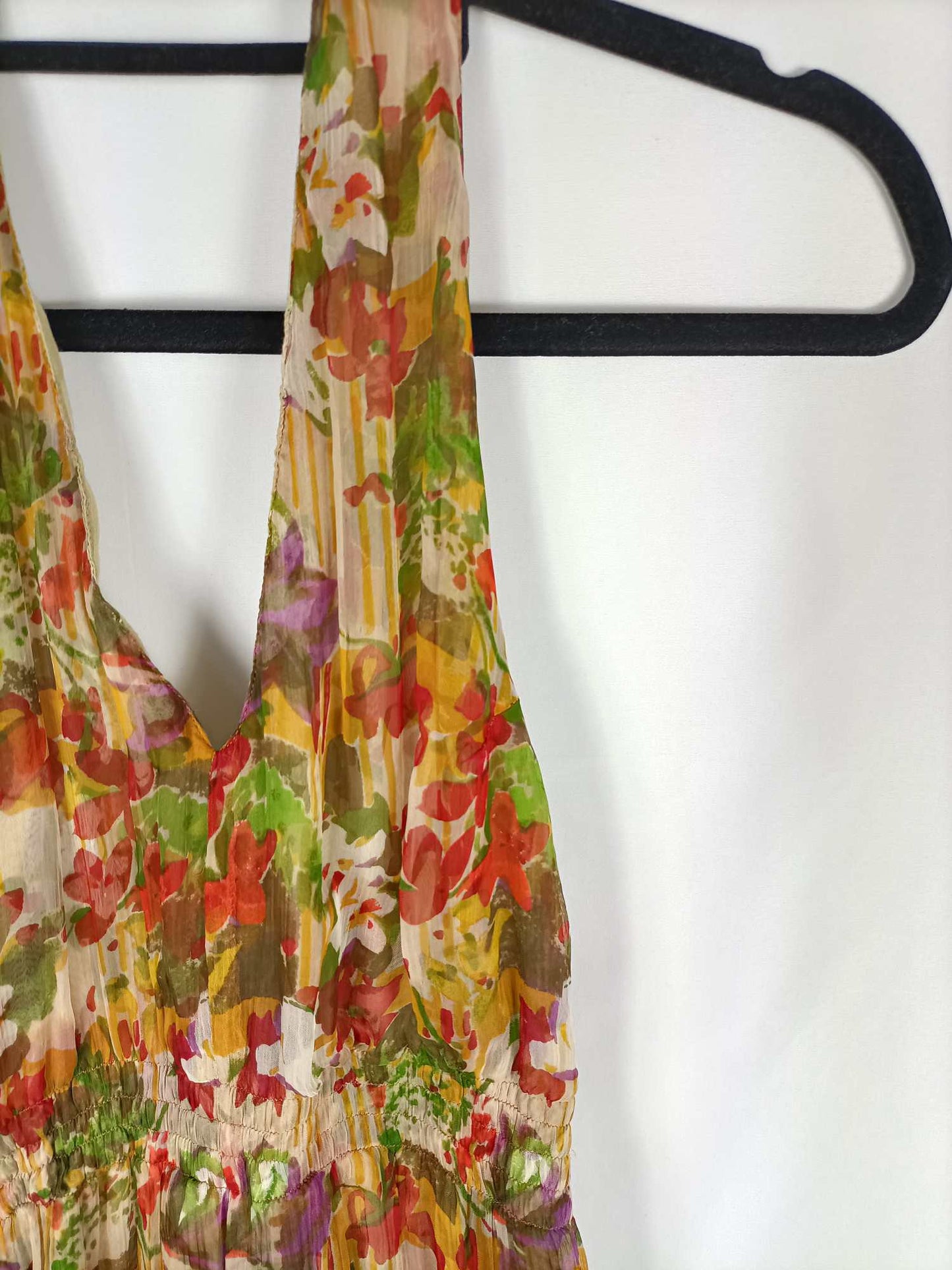 ADOLFO DOMINGUEZ. Flowing floral dress T.40