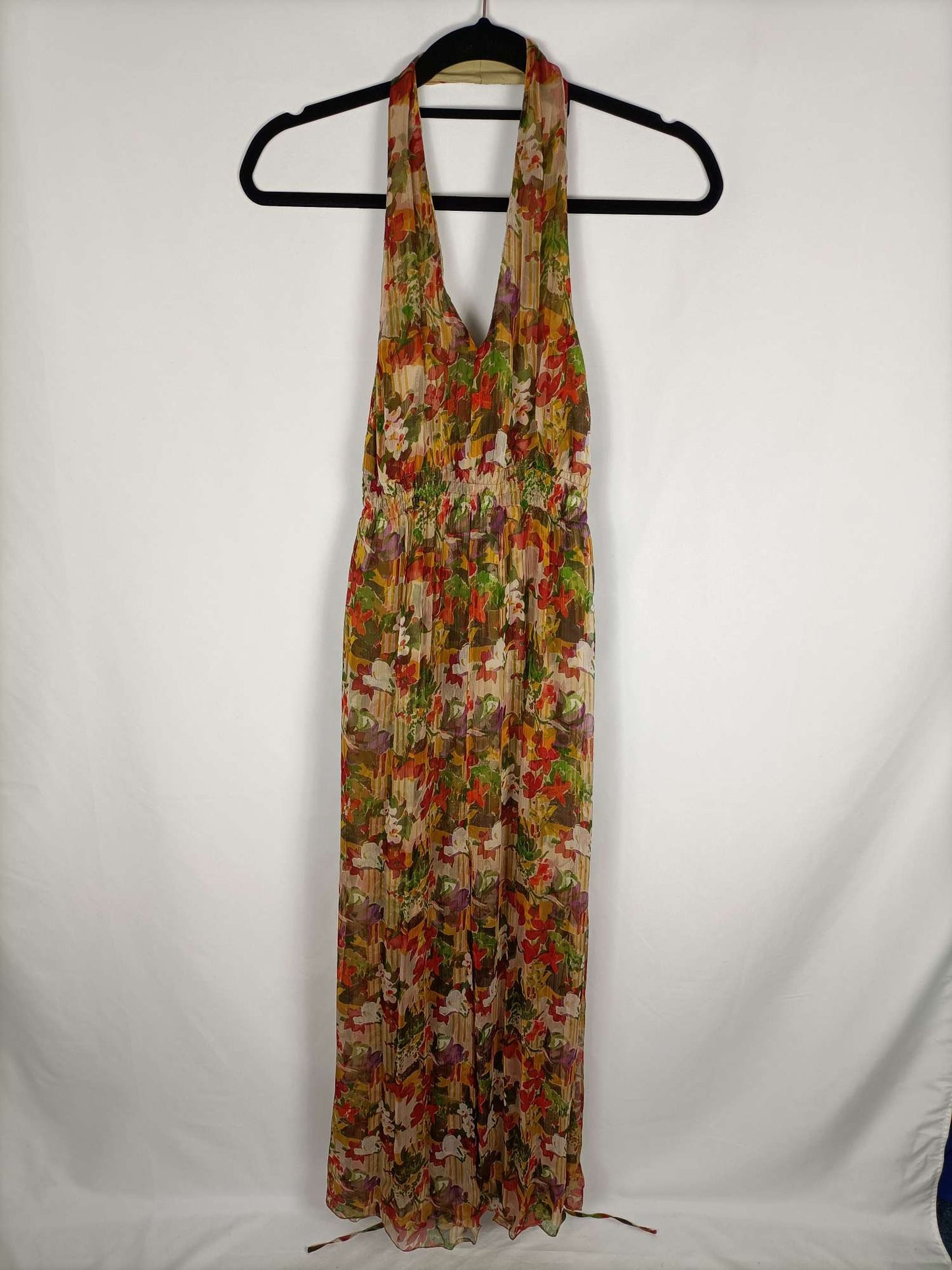 ADOLFO DOMINGUEZ. Flowing floral dress T.40