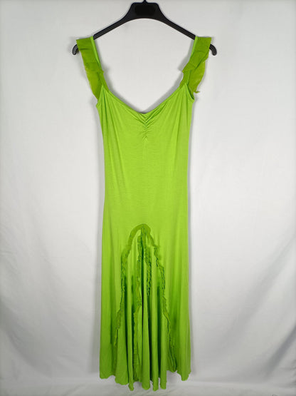 VICTORIO Y LUCCHINO. Vestido largo verde TU (s)
