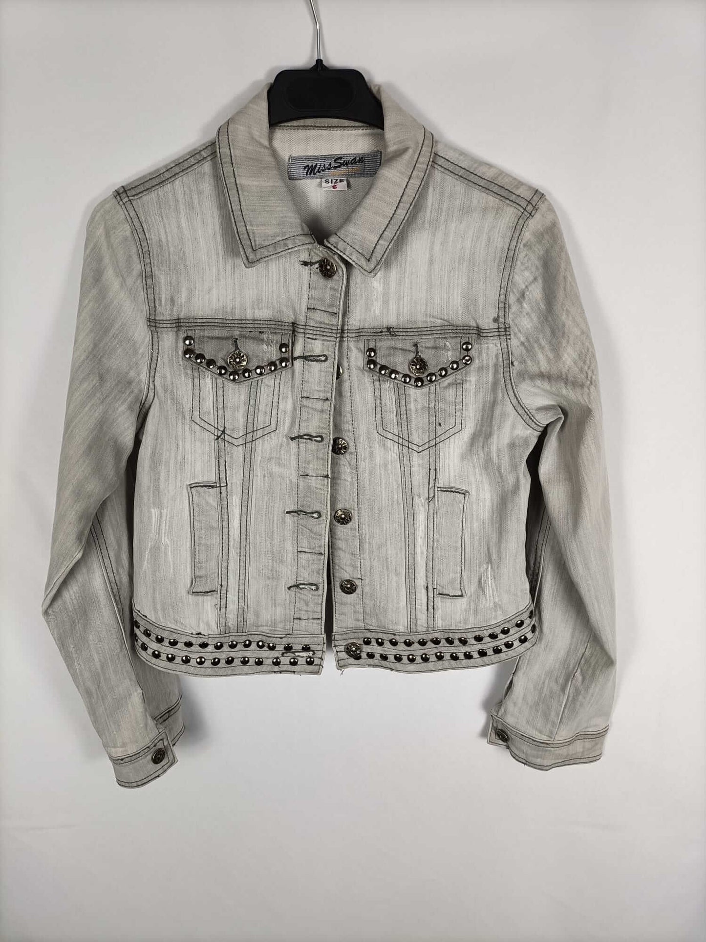 MISS SWAN.Cazadora gris T.s