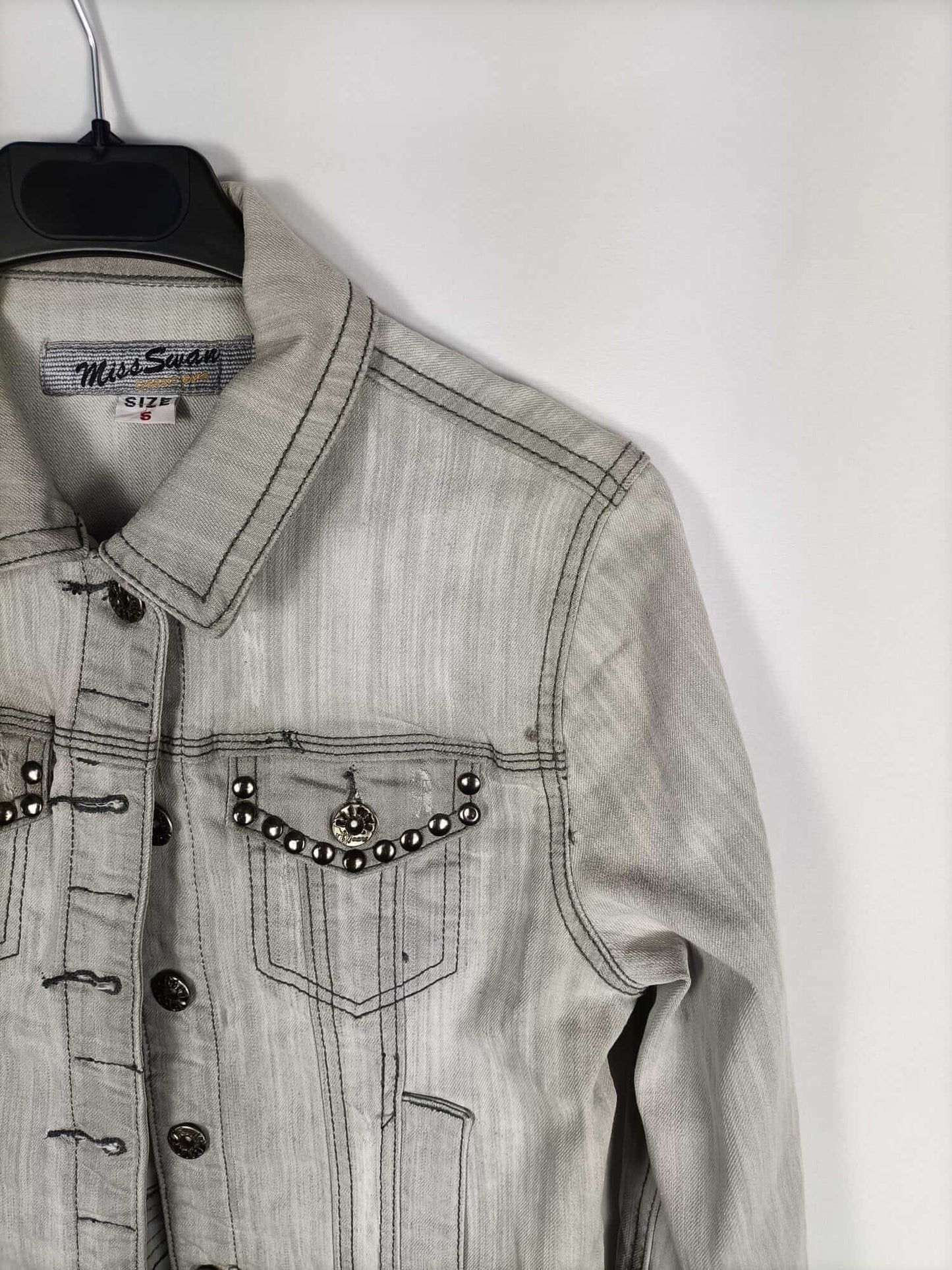 MISS SWAN.Cazadora gris T.s