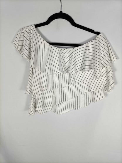 MANGO.Top rayas asimétrico T.s